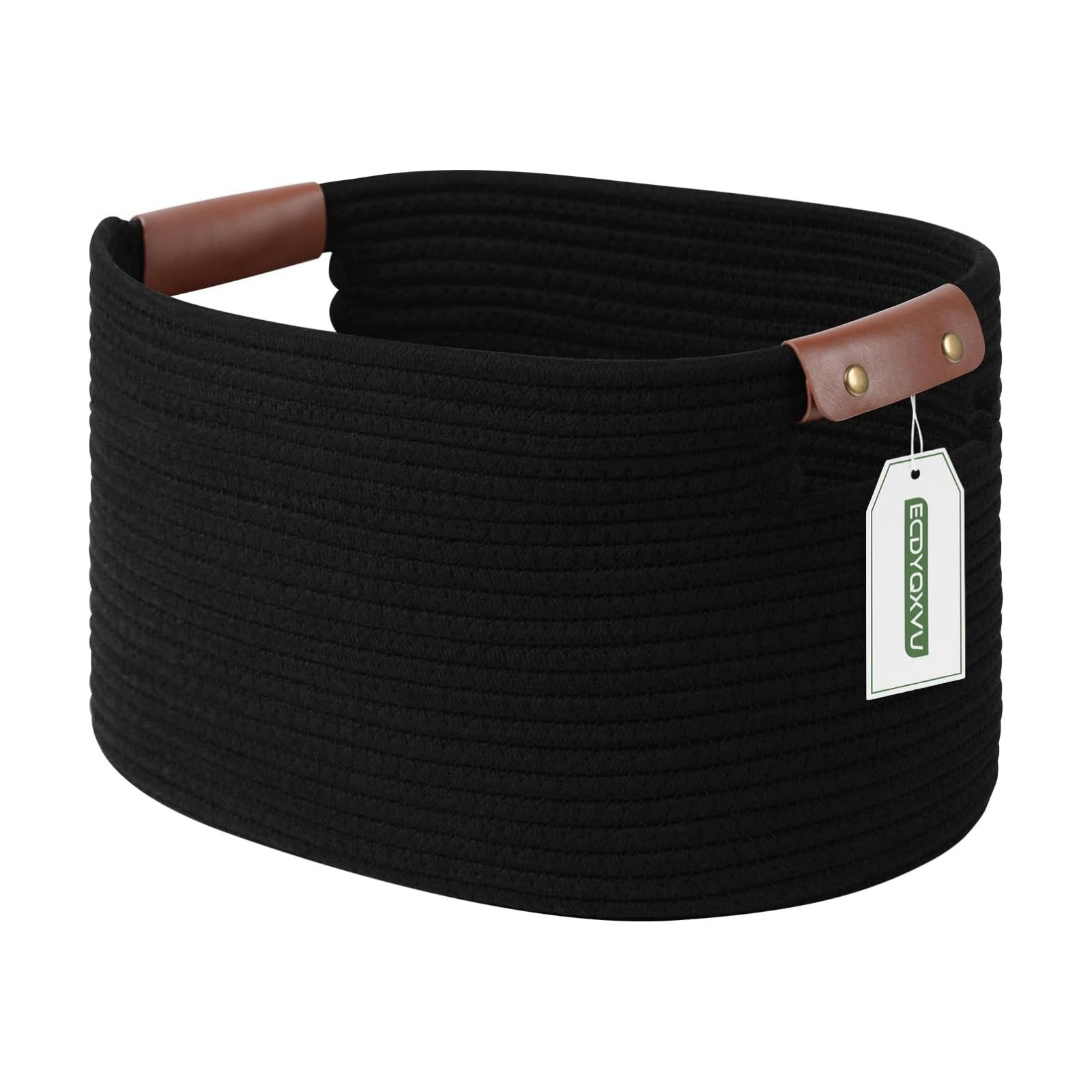 Woven Basket / Storage Baskets / Black / 15 x 10 x 9