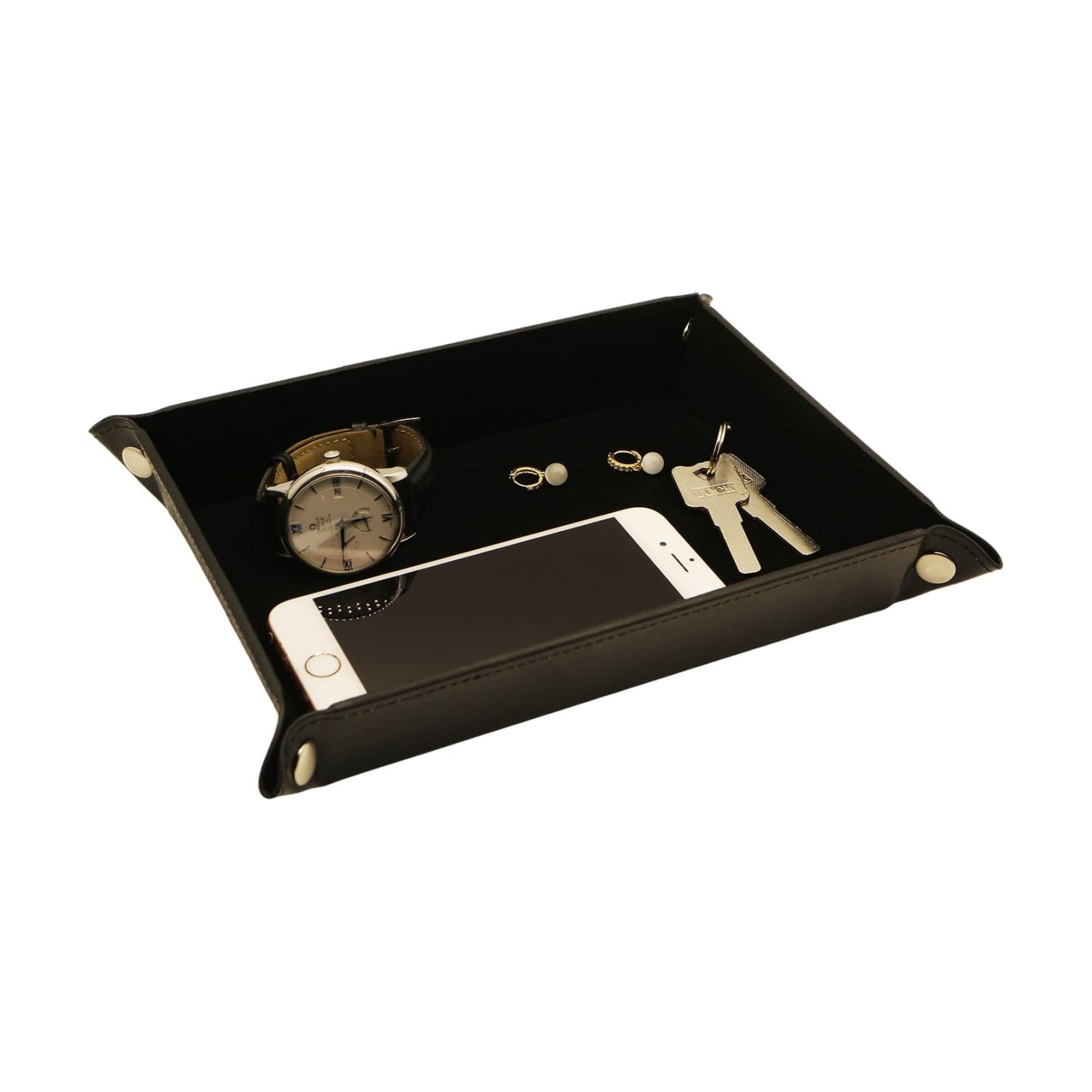 Valet Organizer / Catchall Tray for Jewelry / Black