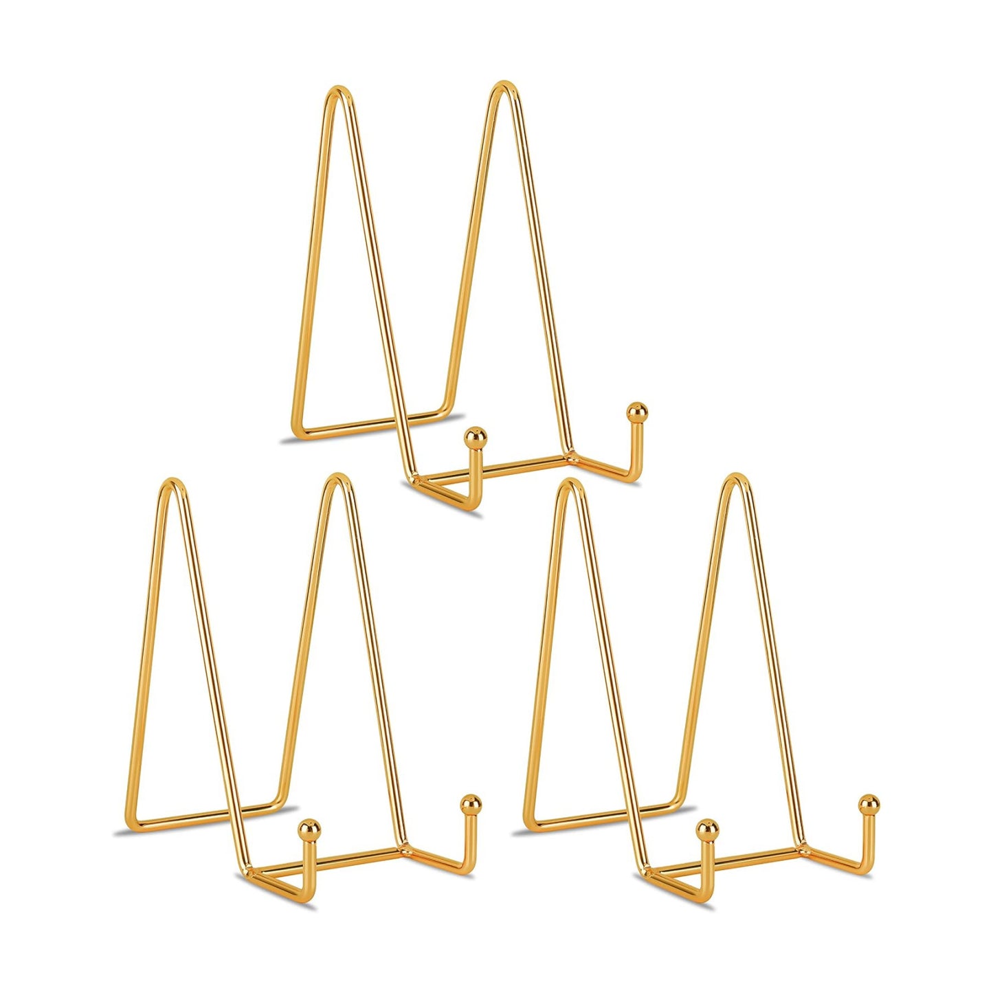 Gold Metal Display Stands Plate Stands Plate Holder Display Stands / Gold 6 In / 6 Inch / Set of 3