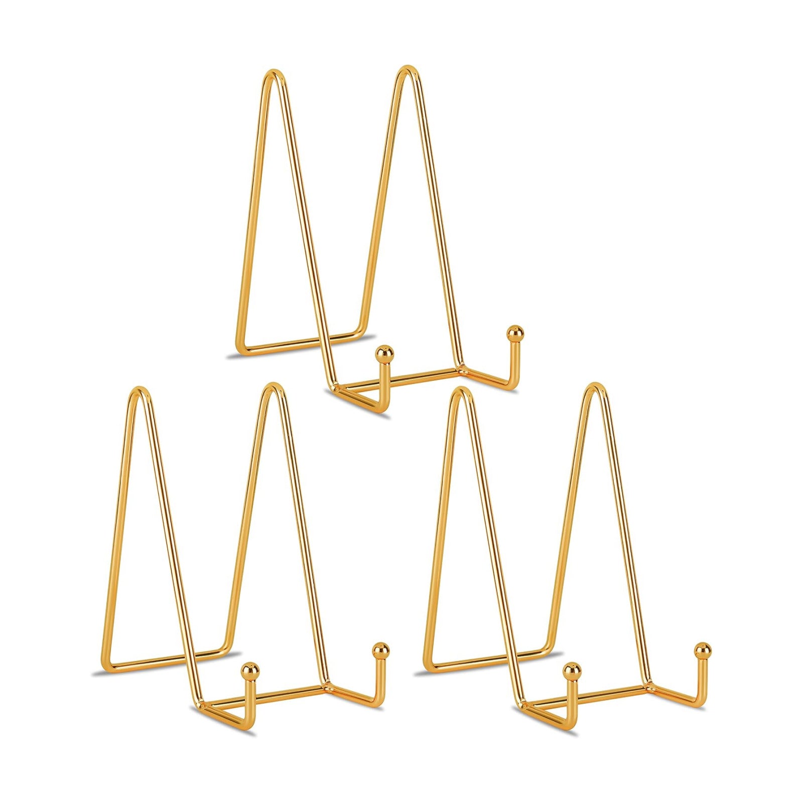 Gold Metal Display Stands Plate Stands Plate Holder Display Stands / Gold 6 In / 6 Inch / Set of 3
