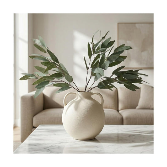 Faux Seeds 31'' Tall Fake Plants Leaves Olive Tree Branches / Eucalyptus with Seed / Set of 3