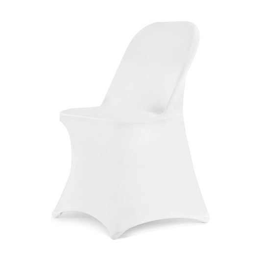 HAINARverS Stretch Spandex Folding Chair Covers 30PCS Universal Fitted Chair Cover Protector for Wedding,Party, Banquet, Holidays, Celebration, Decoration（30PCS White