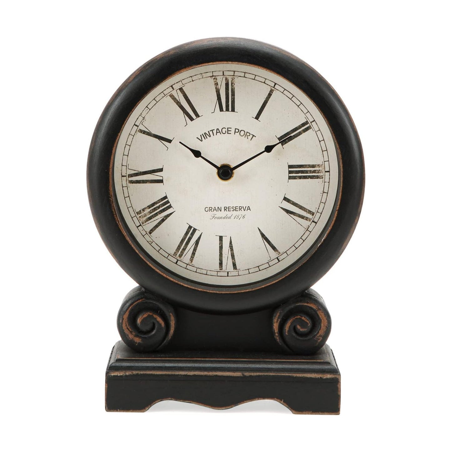NIKKY HOME Mantel Clock, Silent-Non-Ticking Battery-Operated Home Decor | Retro Wooden Table Clocks for Living Room