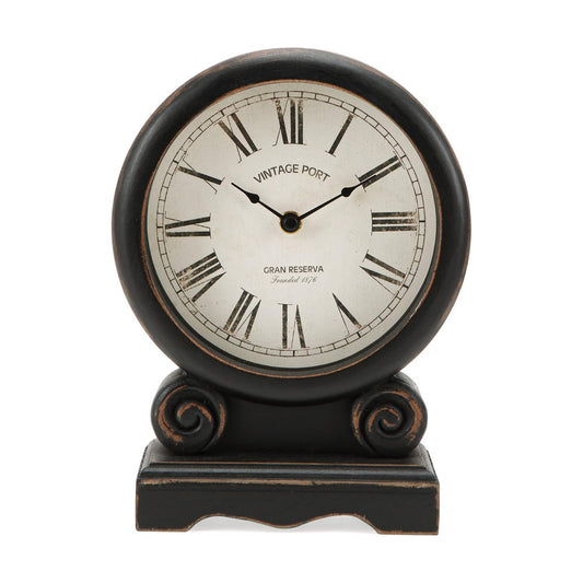 NIKKY HOME Mantel Clock, Silent-Non-Ticking Battery-Operated Home Decor | Retro Wooden Table Clocks for Living Room