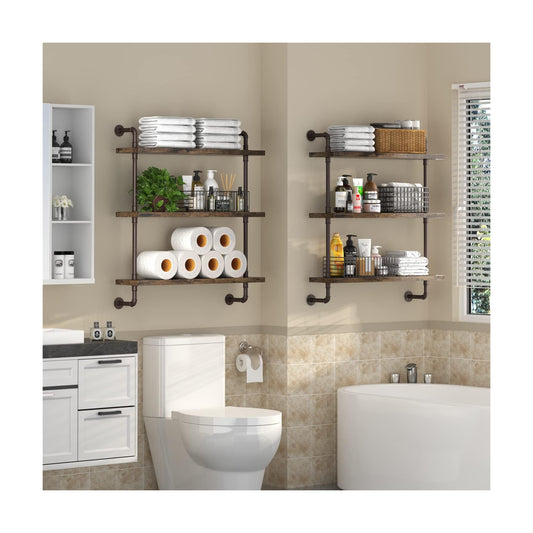 Rustic Wood Floating Shelves / 2set / 24inch