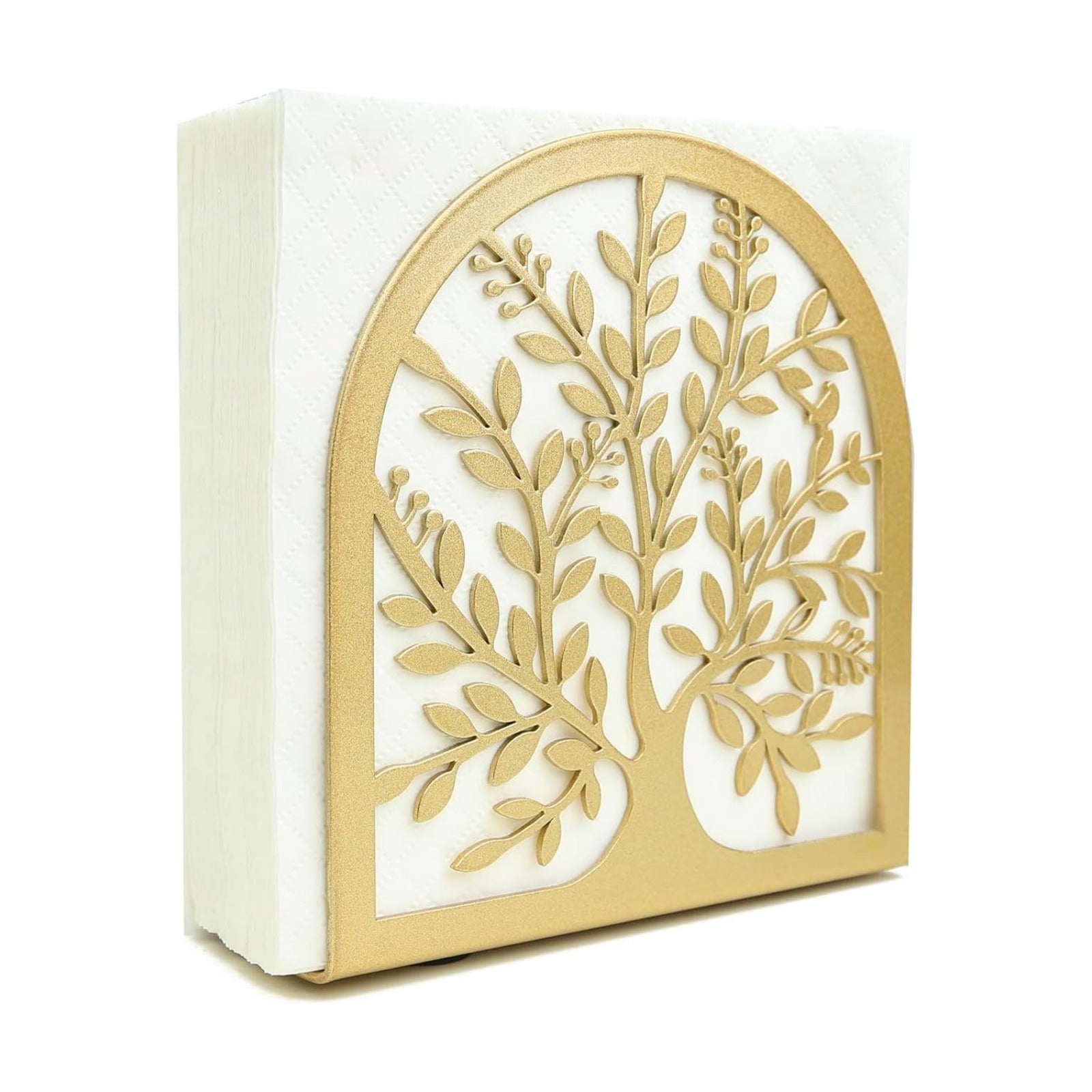 Napkin Holder / Gold Tree of Life