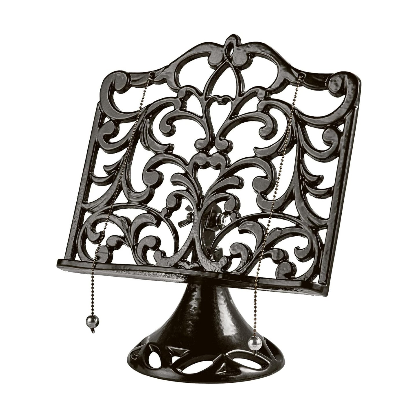 JOGREFUL Adjustable Cast Iron Cookbook Stand, Recipe Holder Latte Gold | Heavy-Duty Book Vintage Holder, Reading Rest