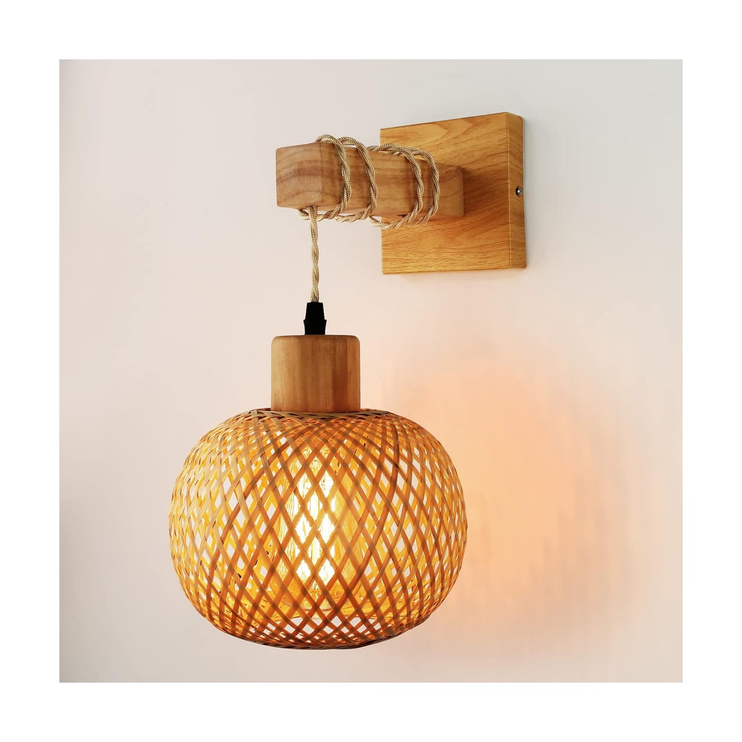 Rattan Wall Lamps / Farmhouse Wall Light