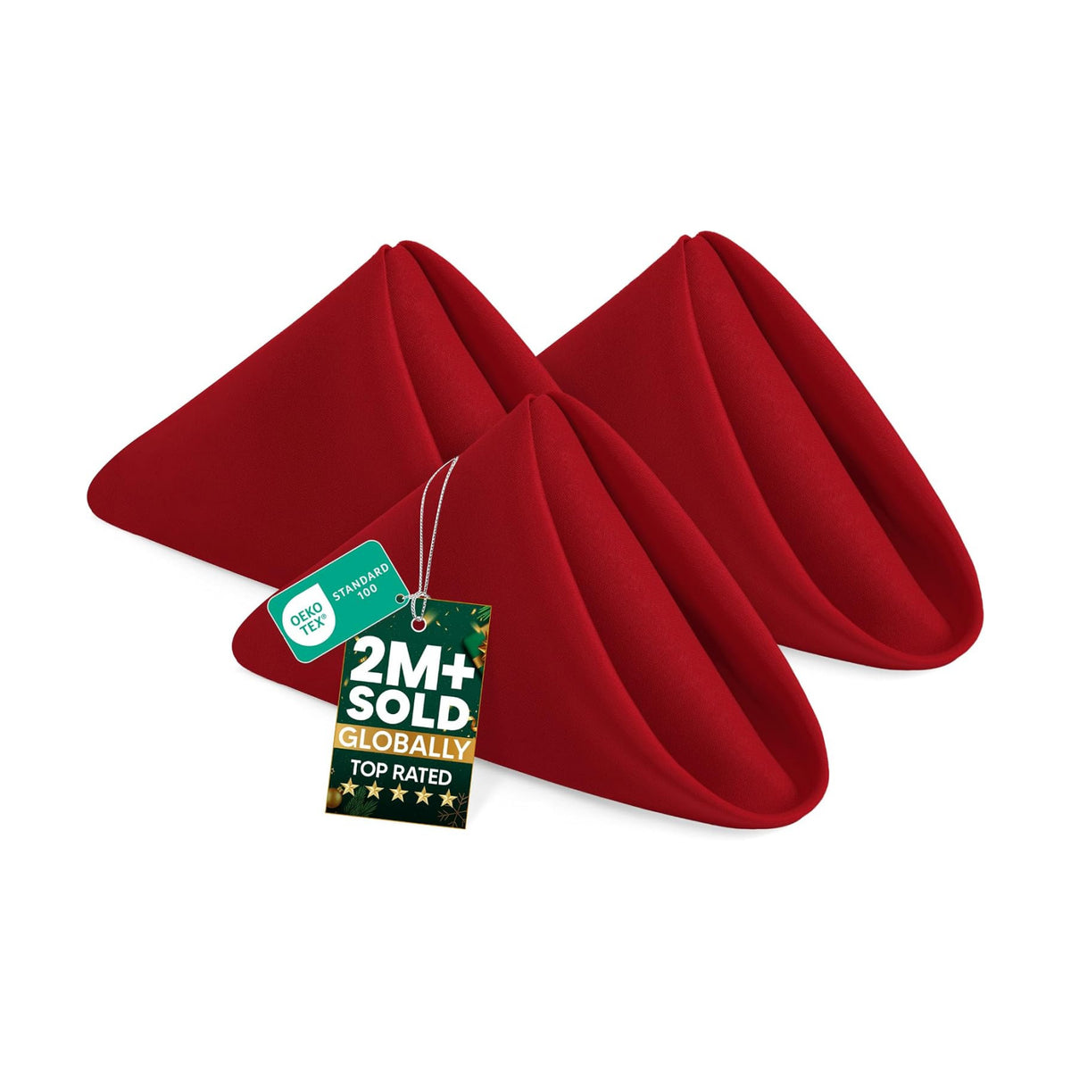 Utopia Home [12 Pack, Red] Cloth Napkins 17x17 Inches, 100% Polyester