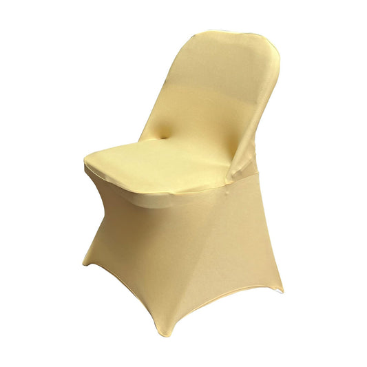HAINARverS Folding Chair Covers for Wedding, 10pcs Champagne