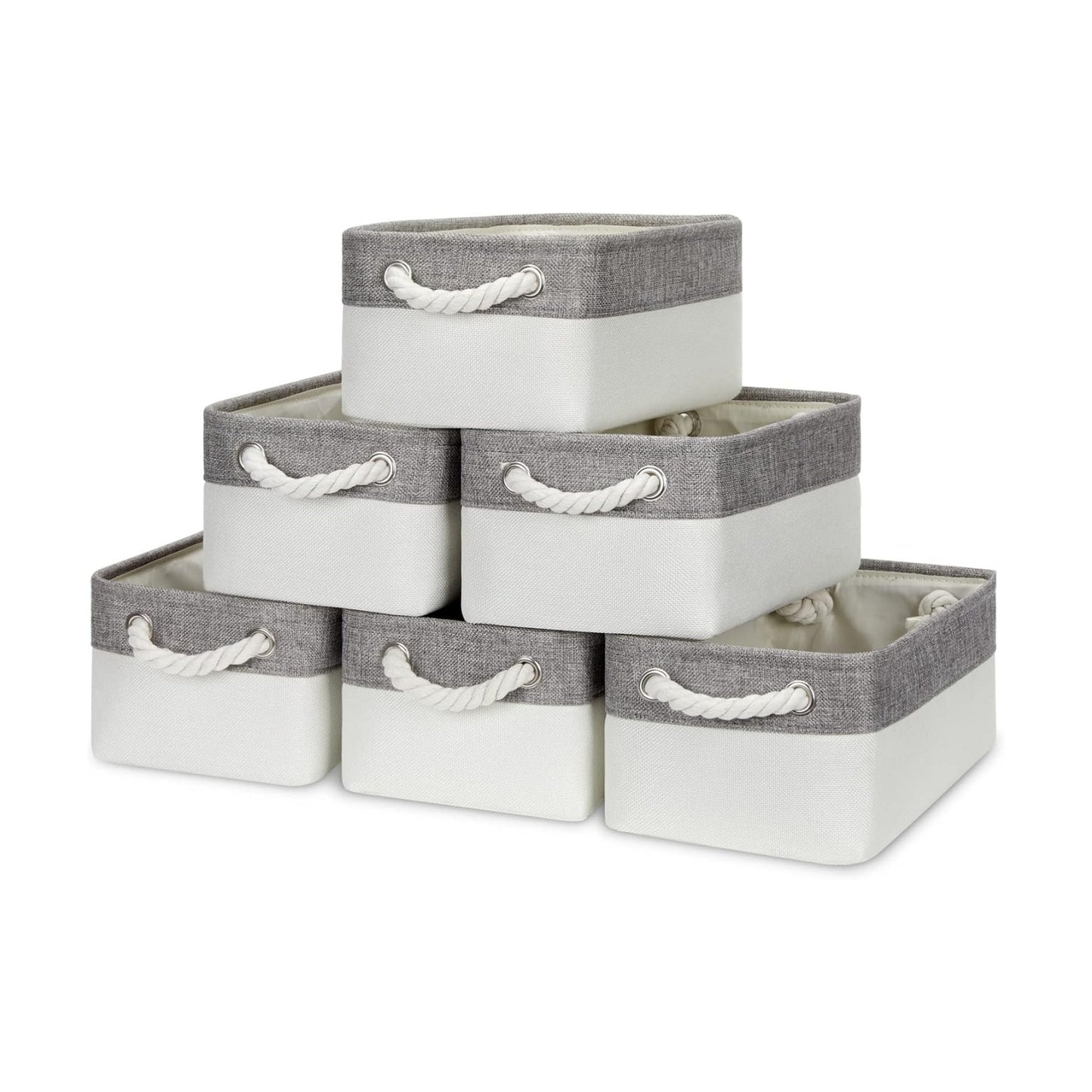 Grey & White Baskets / Grey&white / Set of 6