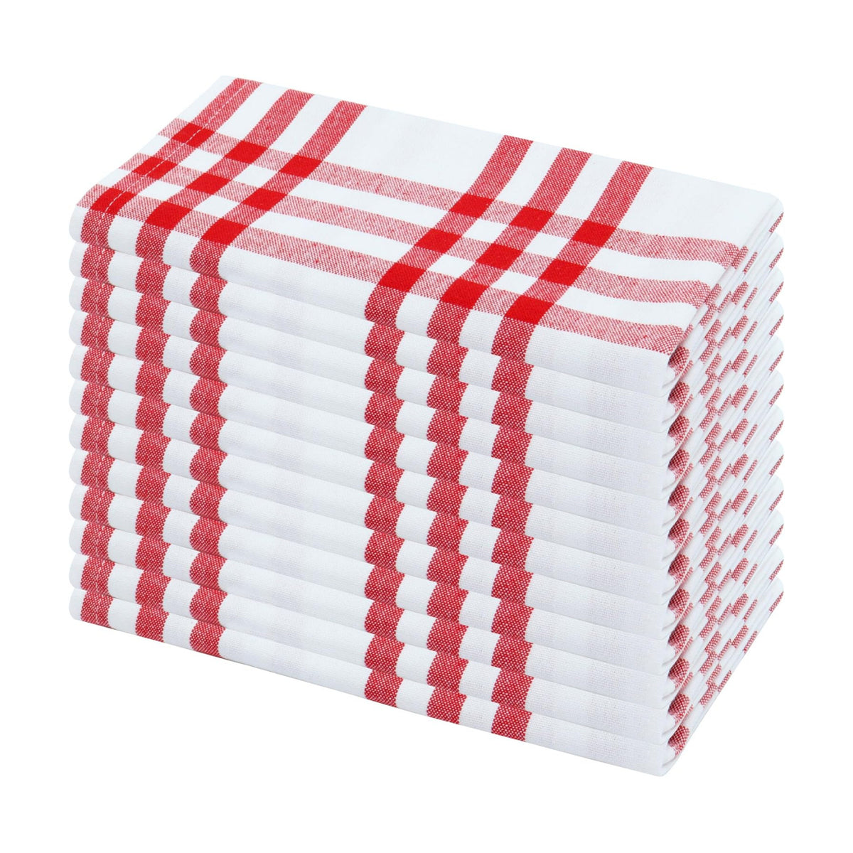 PurpleEssences Plaid Napkins 18x18 Homestead Plaid - Red & White