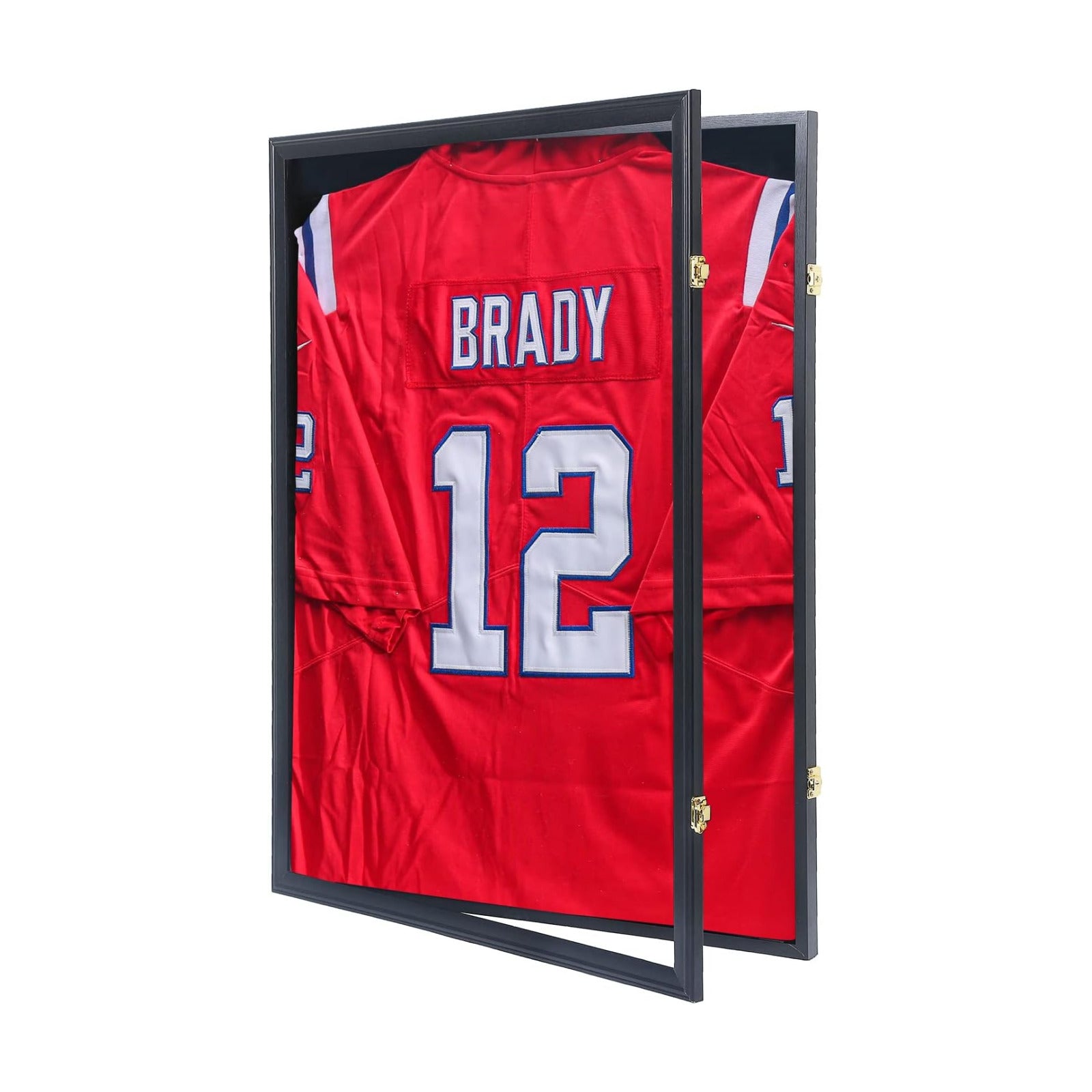 Grintus Jersey Frame Display Case, Black Shadow Box for Sports Jerseys,1P | Wall Mount, Black Jersey Shadow Box,Golden
