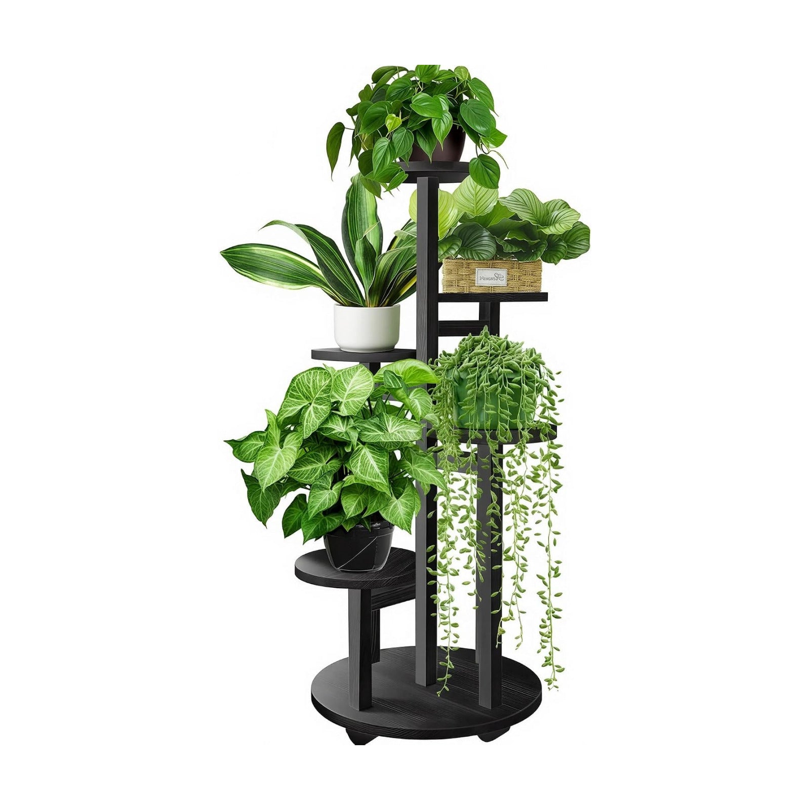 GEEBOBO 5 Tiered Tall Plant Stand for Indoor