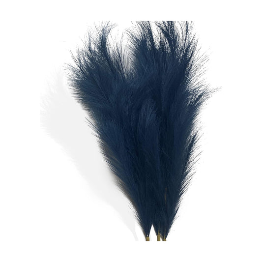 Artificial Pompas Grass Branches / 43.3'' Tall / Navy Blue