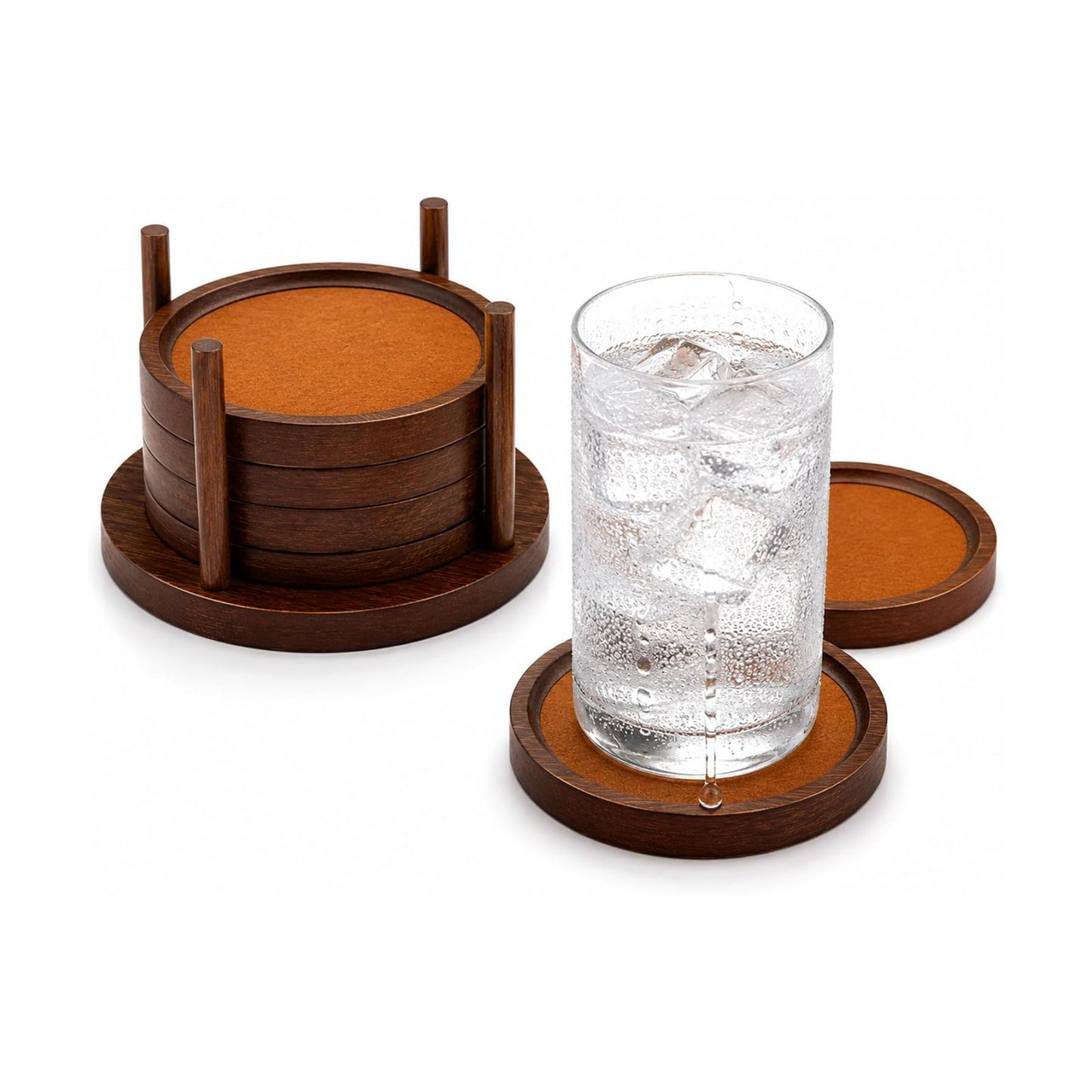 Holder Coffee Table Decor / Dark Brown / Set of 6