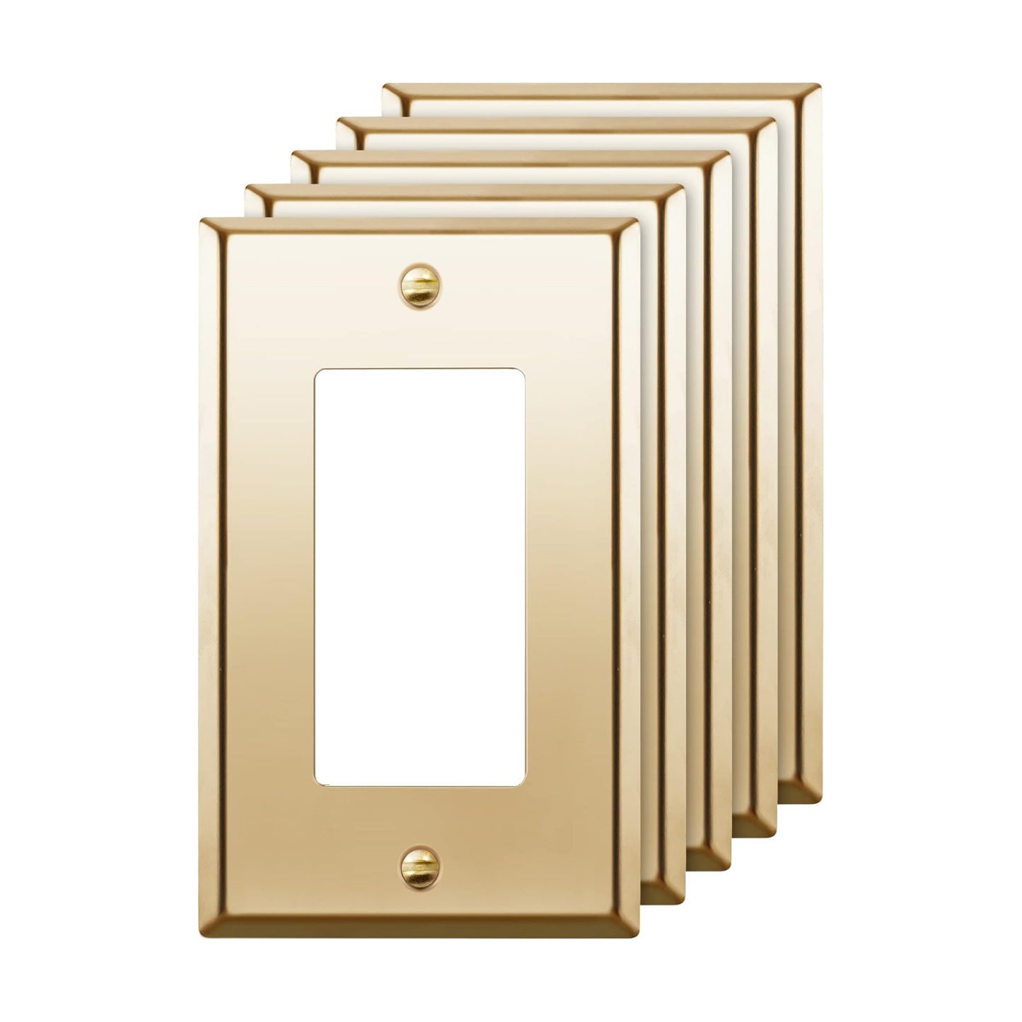 ENERLITES Decorator Switch Metal Wall Plate, Outlet Cover, Stainless Steel, Corrosion Resistant, Size 1-Gang 4.50" x