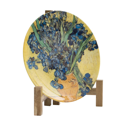 Rustic Acacia Wood Tabletop Saucer Rack