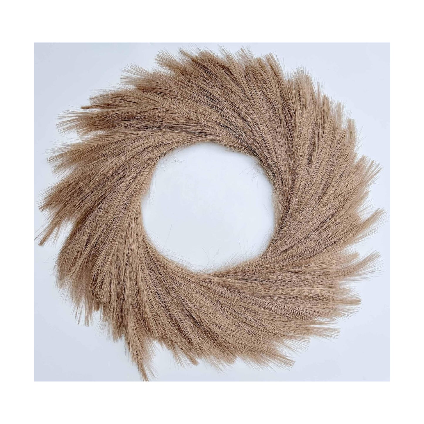 27'' Artificial Pampas Grass Wreath / Brown