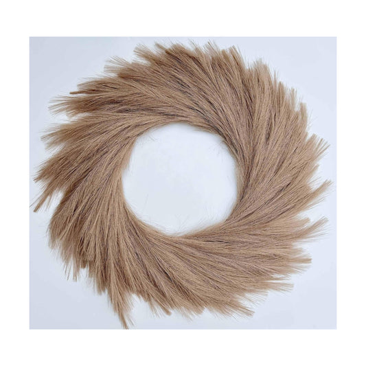 27'' Artificial Pampas Grass Wreath / Brown