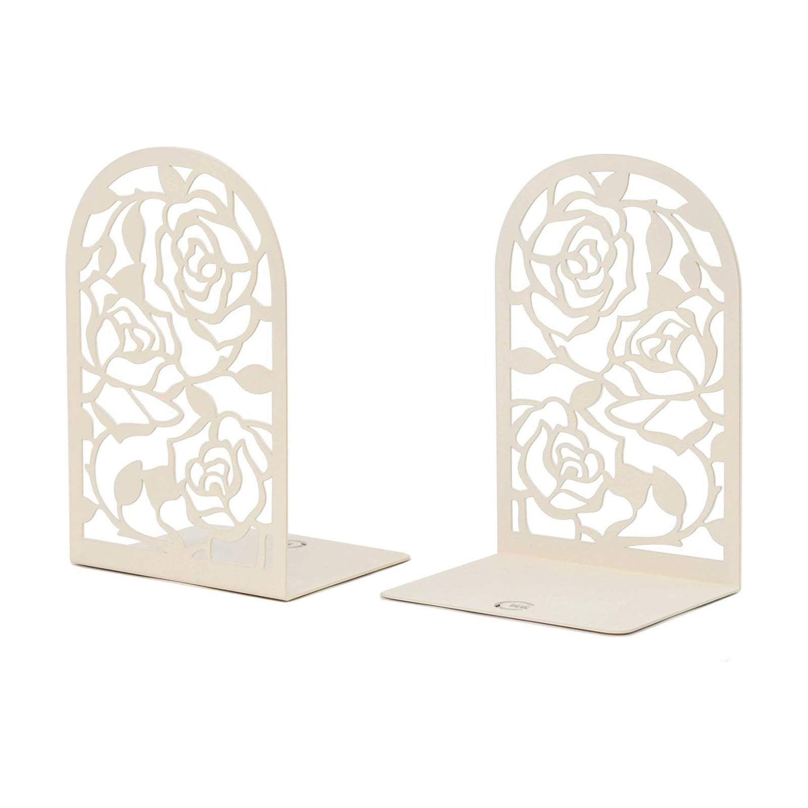 Book Stopper Metal Book Ends / Rose White