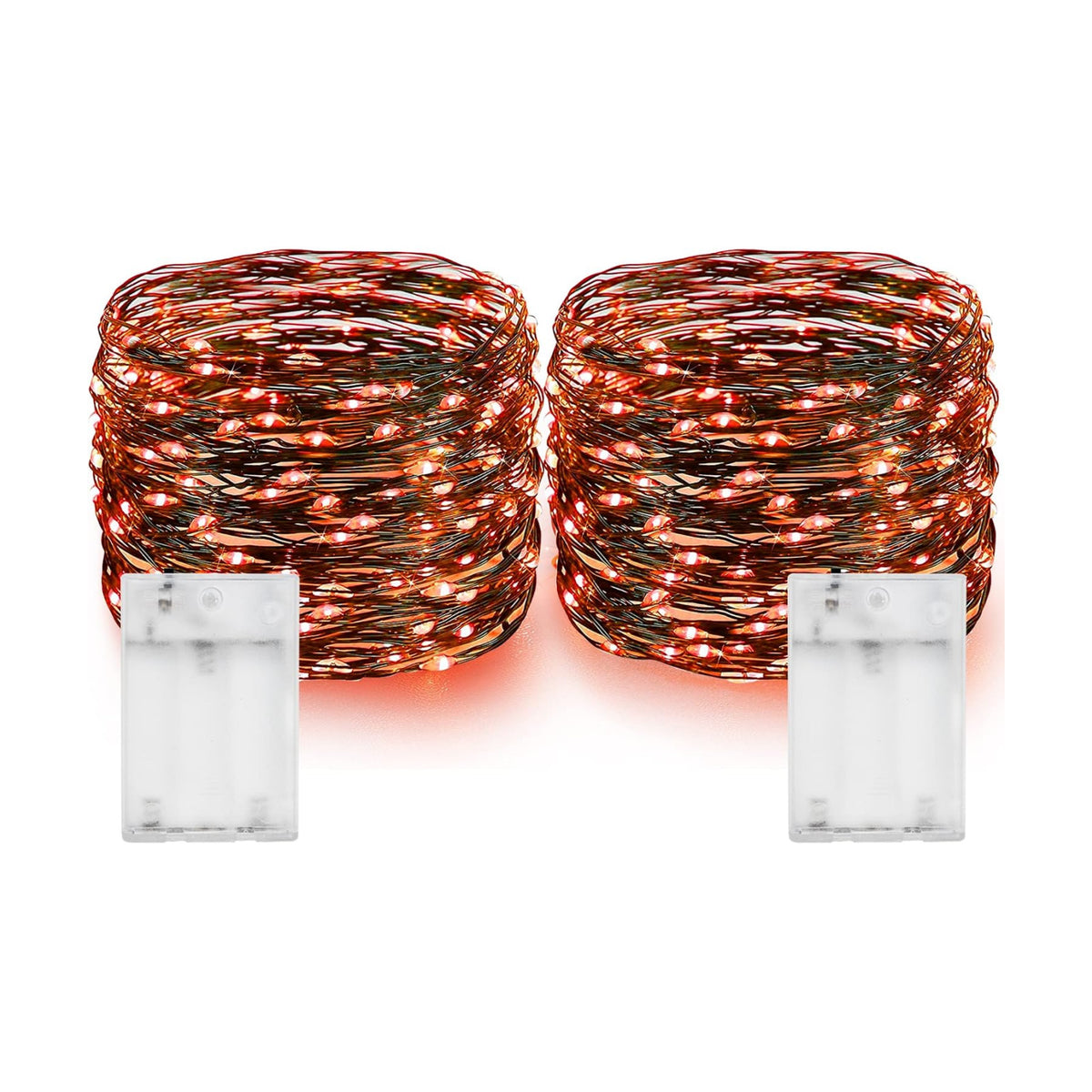 Dazzle Bright Halloween Fairy String Lights, Total 40FT 120LED Copper Wire Battery Operated Waterproof Lights, Halloween Decorations for Indoor Home Outdoor Garden Patio Yard Party Decor (Orange)
