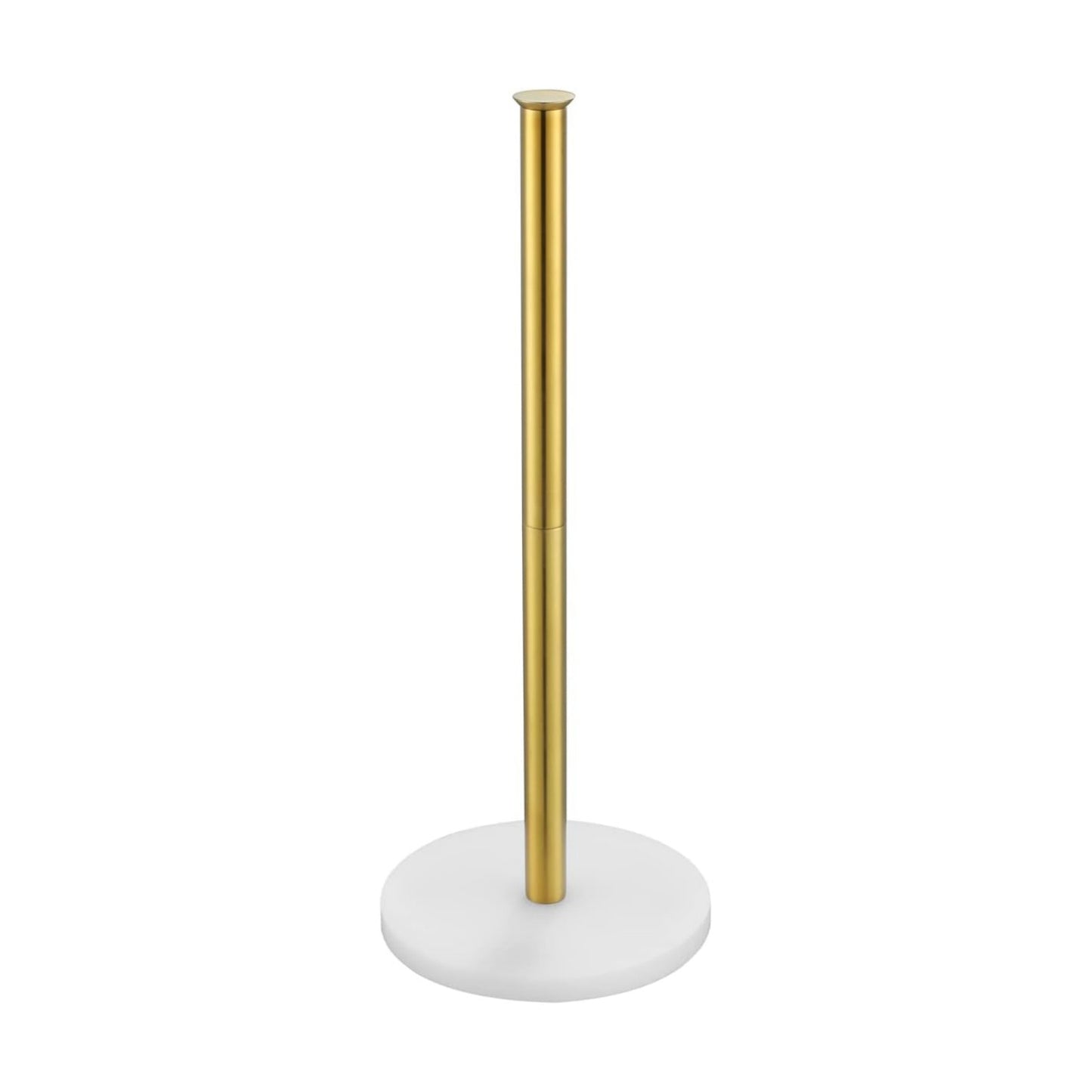 JQK Toilet Paper Storage Stand White Gold, 304 Stainless Steel Tissue Reserve Holder Dispenser for Bathroom, Brushed