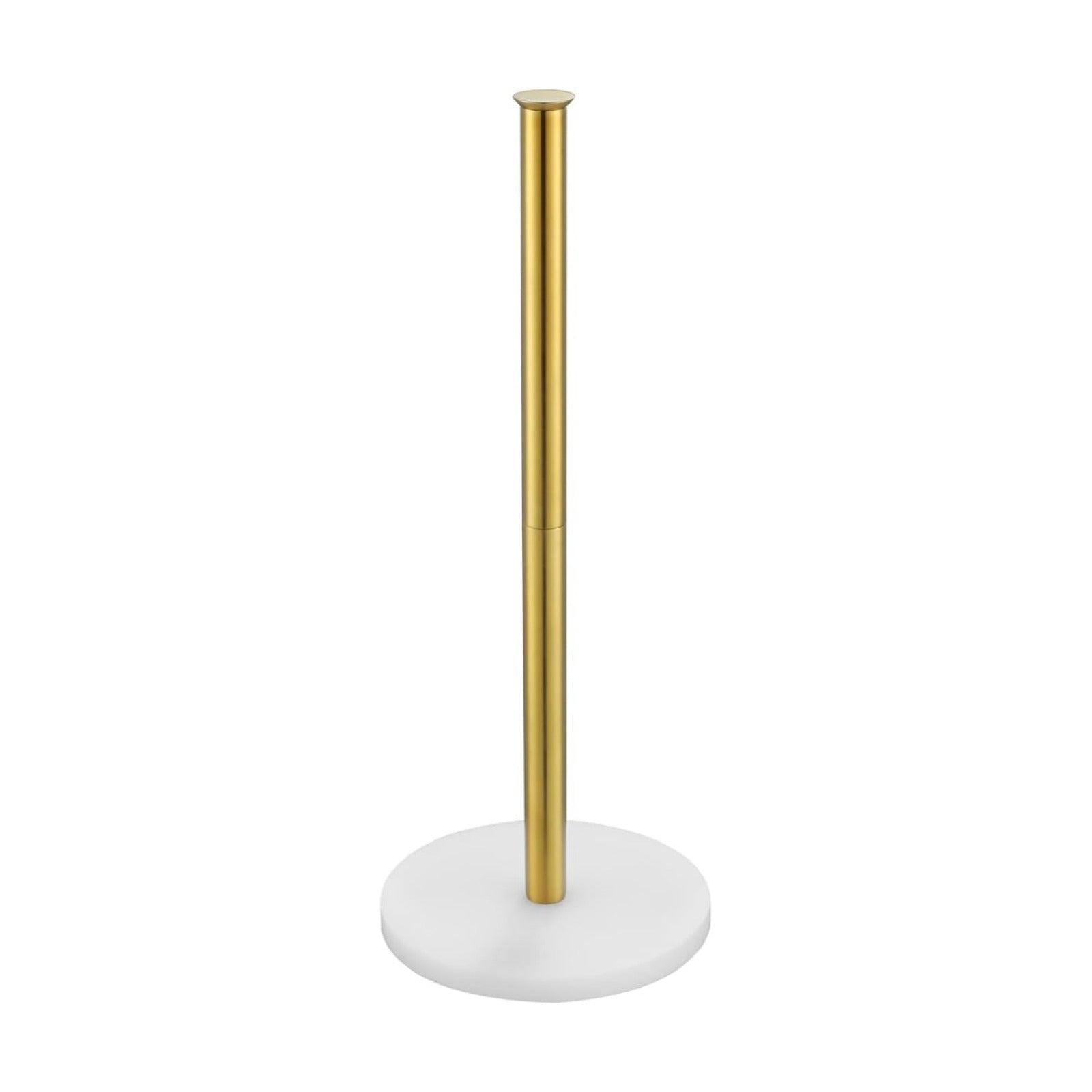 JQK Toilet Paper Storage Stand White Gold, 304 Stainless Steel Tissue Reserve Holder Dispenser for Bathroom, Brushed