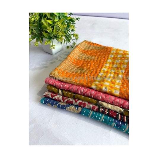 THRIVING Wholesale Lot of 10 Pcs Vintage Kantha Napkin Kitchen Towels Table Decor Napkins 100% Cotton Handmade Napkins