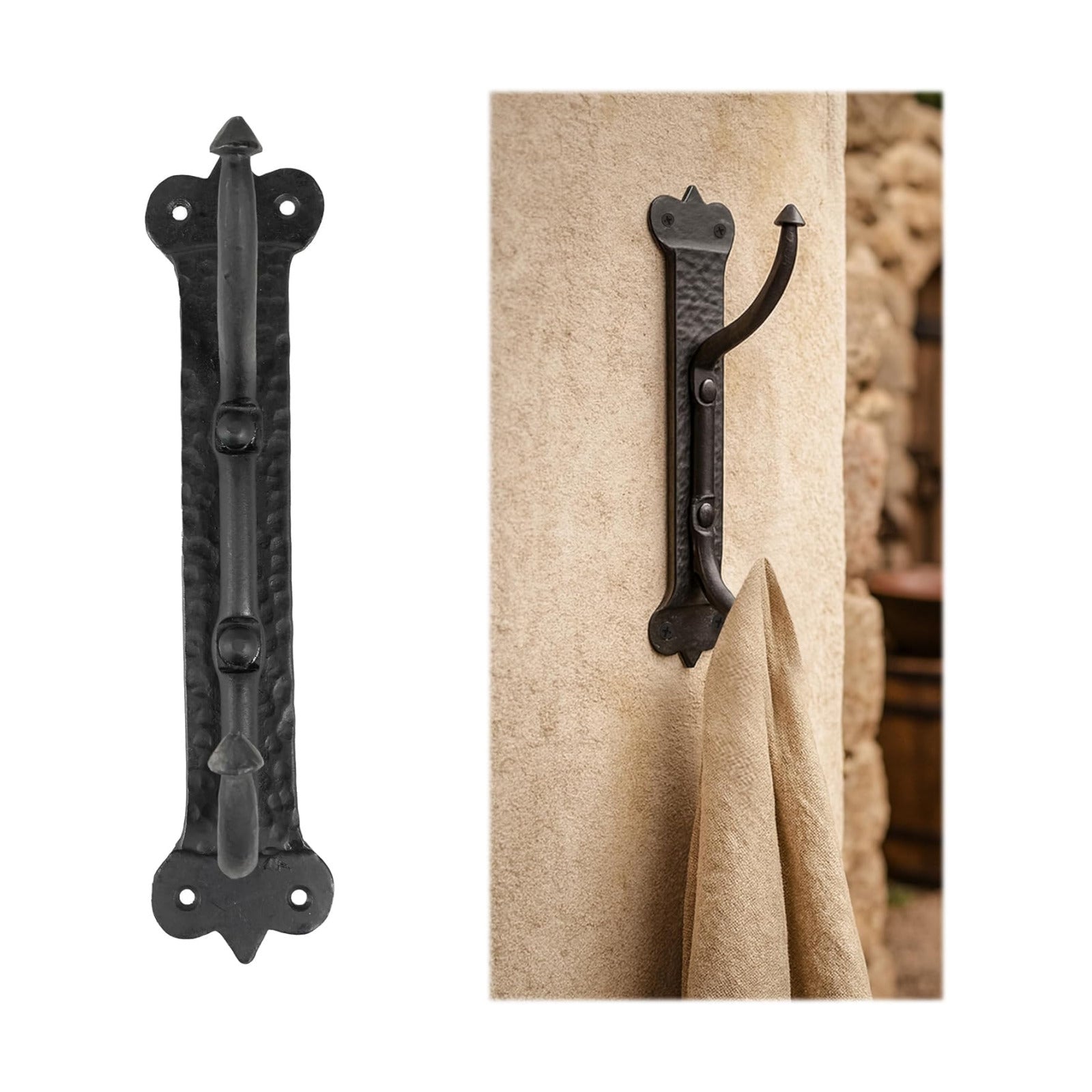 Medieval Wall Hook / Mystic Colonial Solid Cast Iron Coat Hook