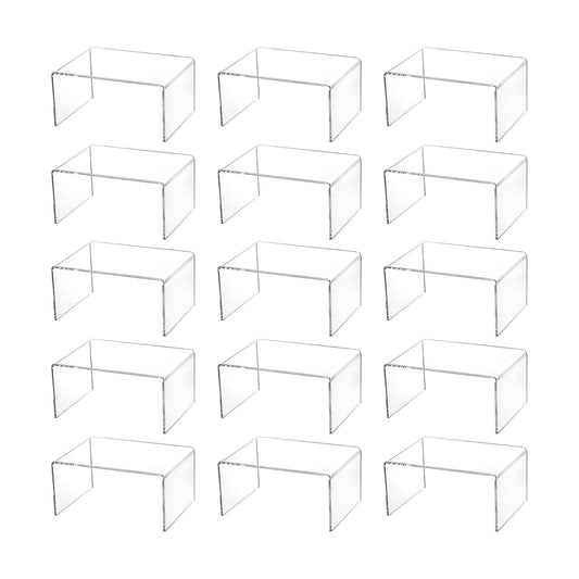 Display Stand for Figures / Clear / 4.4 x 3.2 x 2.2 / Set of 16
