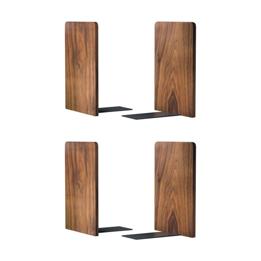 Large Bookend Hold Heavy Books- in Wood Bookends for Heavy / Walnut-s-2pair / 7 x 4 x 5 / Set of 2