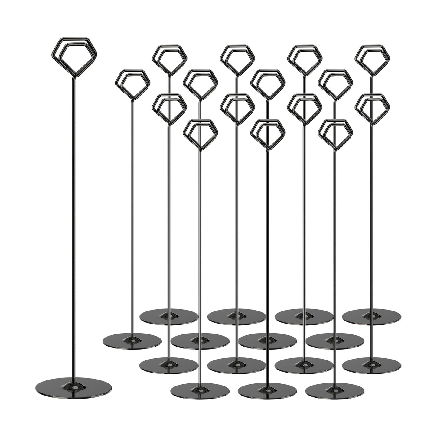 Urban Deco 16PK Table Number Holders 12 Inches Place Card Holder Metal Table Card Holders, Picture Holders For Tables