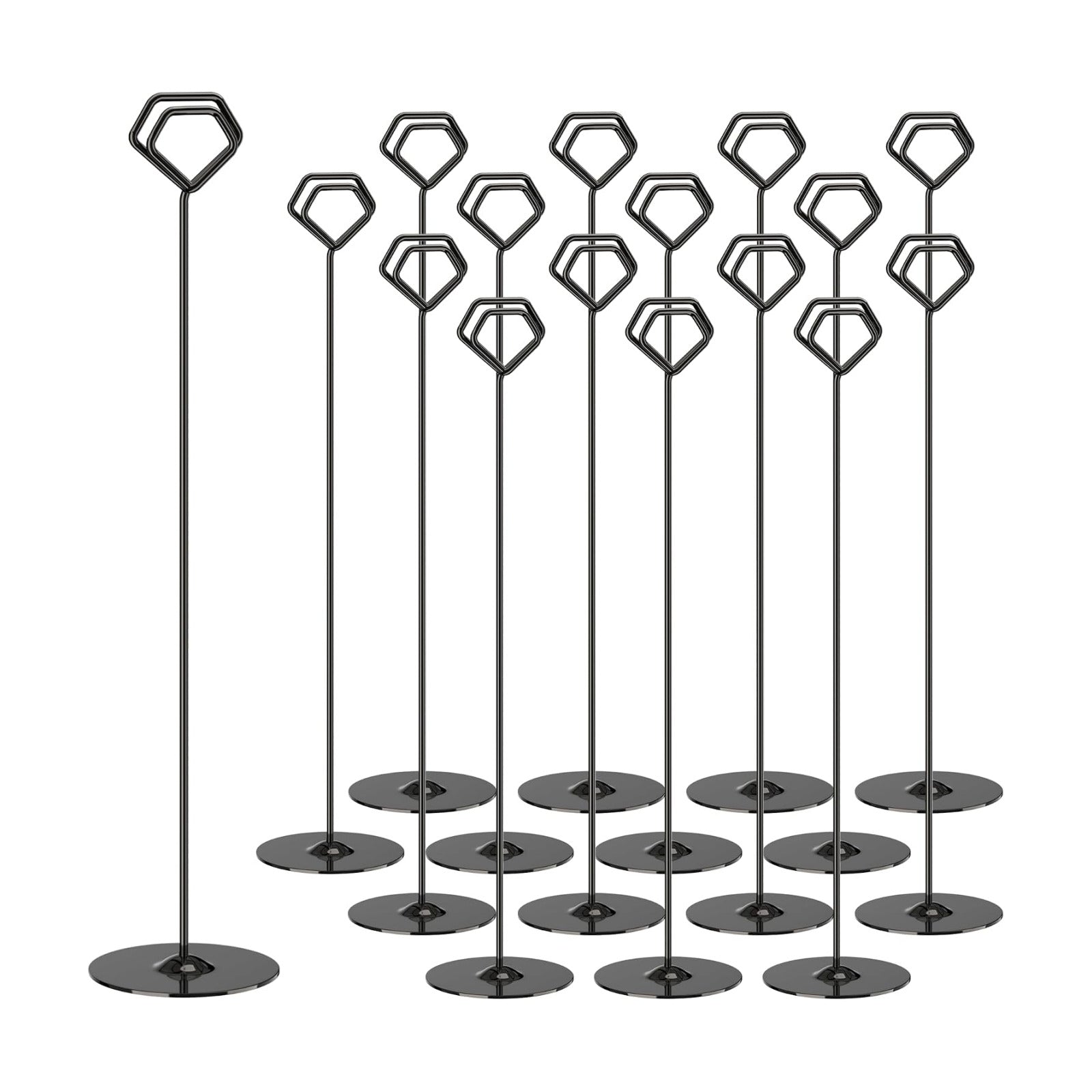 Urban Deco 16PK Table Number Holders 12 Inches Place Card Holder Metal Table Card Holders, Picture Holders For Tables