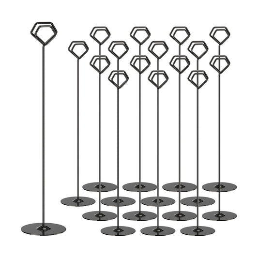 Urban Deco 16PK Table Number Holders 12 Inches Place Card Holder Metal Table Card Holders, Picture Holders For Tables