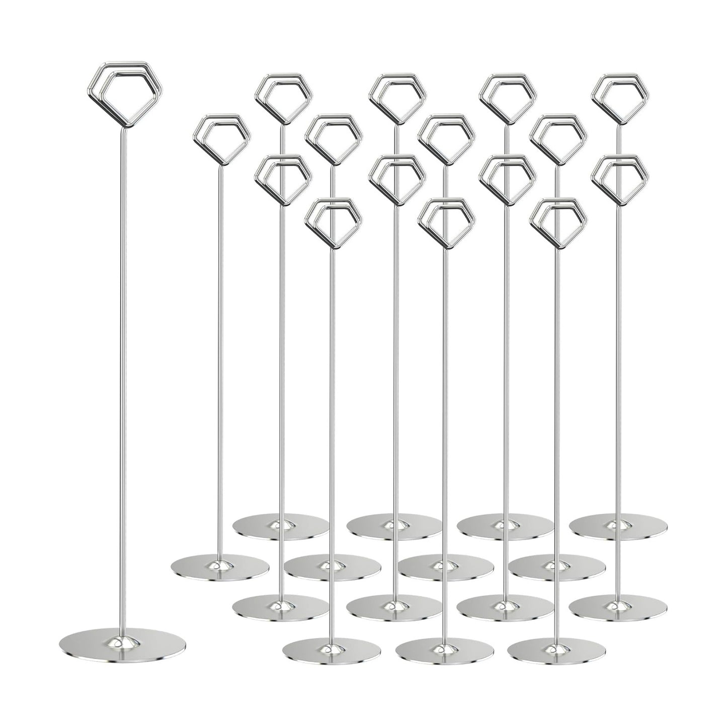 Urban Deco 16PK Table Number Holders 12 Inches Place Card Holder Metal Table Card Holders, Picture Holders For Tables