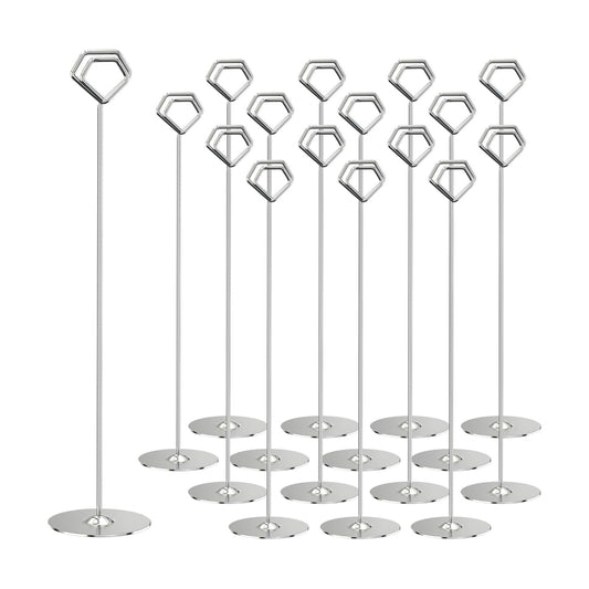 Urban Deco 16PK Table Number Holders 12 Inches Place Card Holder Metal Table Card Holders, Picture Holders For Tables