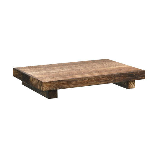 Wood Riser Tray Soap / Brown / 9 x 6