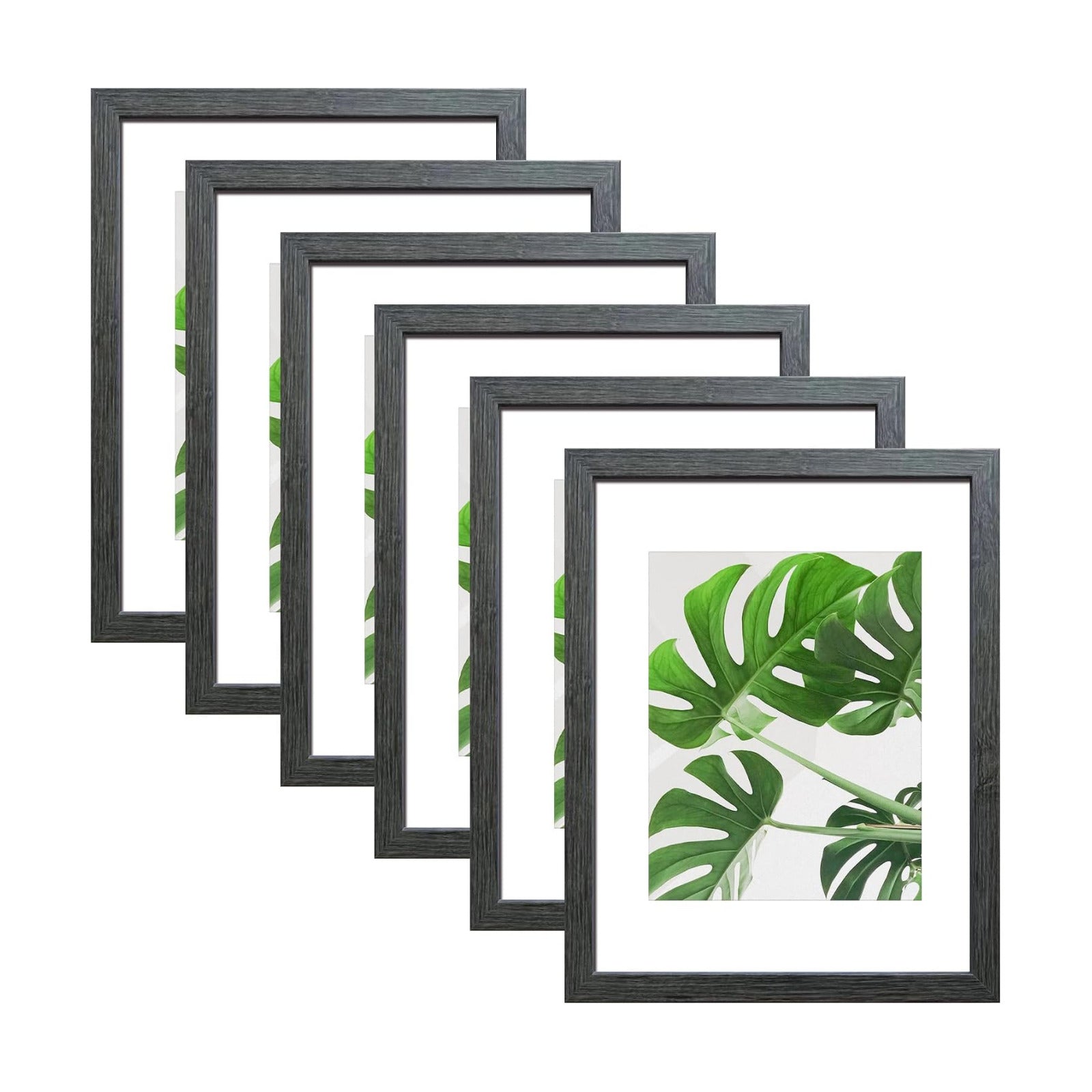 SESEAT 11x14 Frames, Display Pictures 8x10 With mat or 11x14 Prints Without Mat, Wall Mounting, Dark Grey, 6PCS