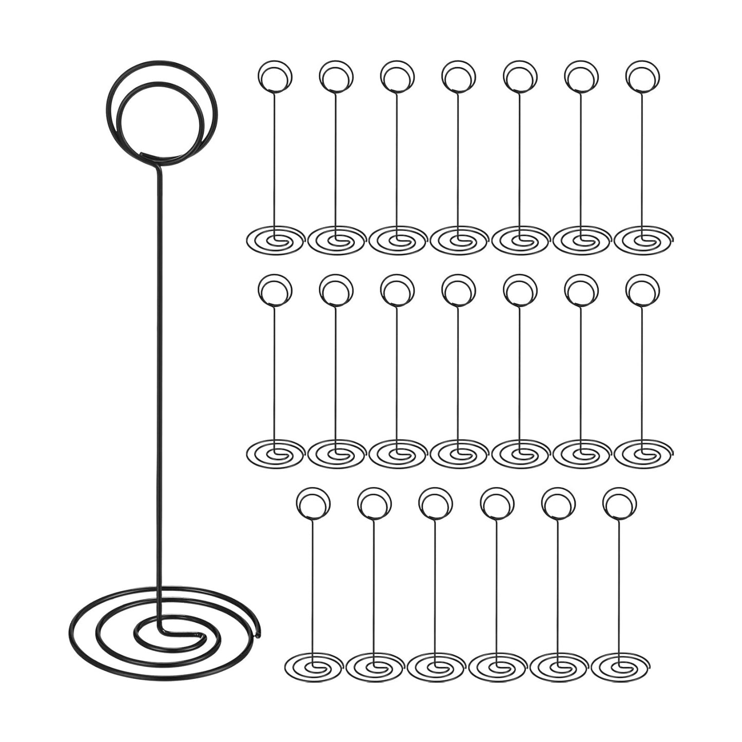 24 Pack 8.86 Inch Table Number Holder Wire Photo Holder Picture Name Menu Clips Memo Note Cards Stand for Wedding