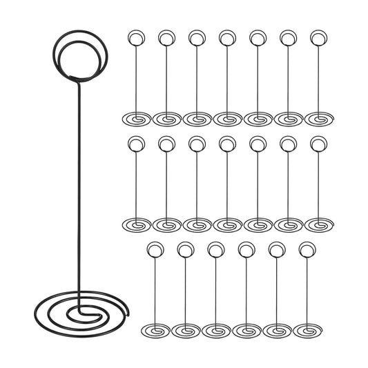 24 Pack 8.86 Inch Table Number Holder Wire Photo Holder Picture Name Menu Clips Memo Note Cards Stand for Wedding