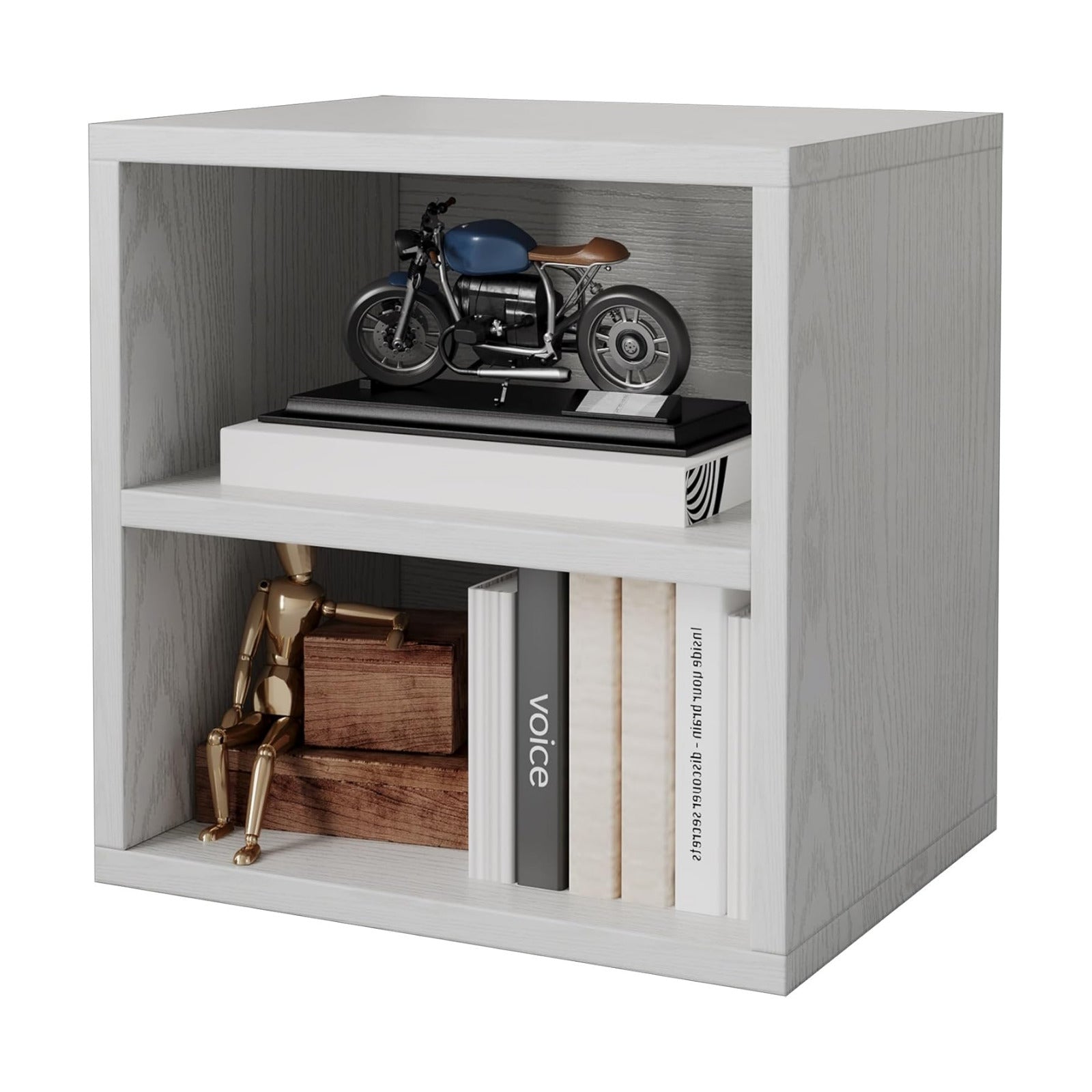 Magic DIY Cube Storage Organizer Stackable Cubes / Pure White-washed / 1 Layer Cube
