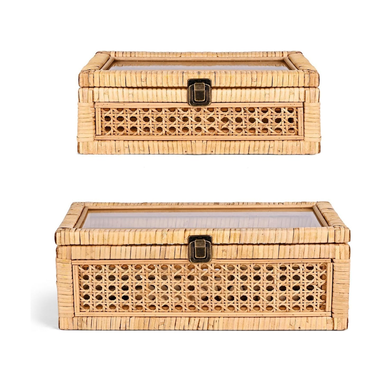Wicker for Decor / 12.2"L x 7"W x 5.1"H / Set of 2