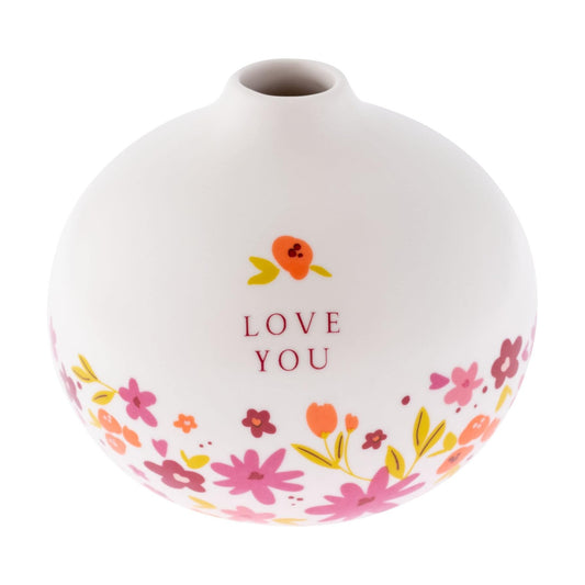 Mini Vases for Modern Farmhouse Decor / White,love You / Small