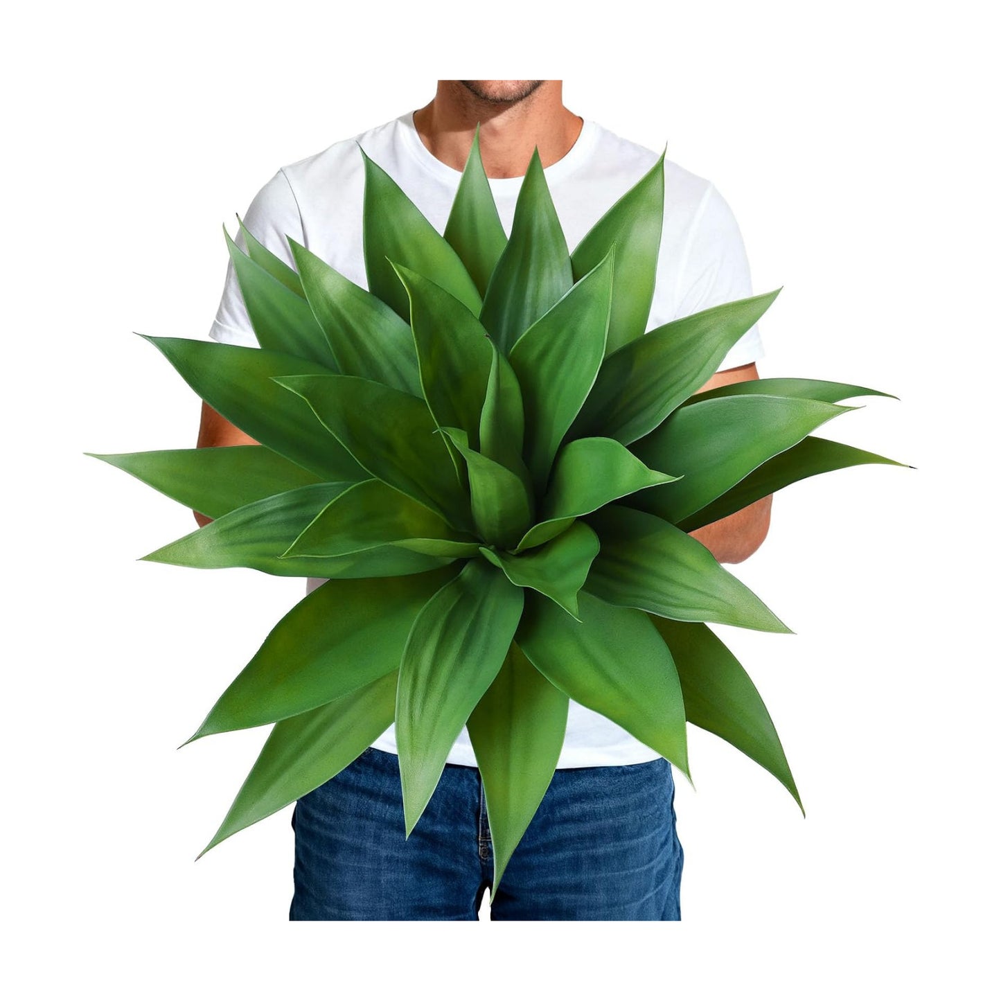Artificial Plants Fake Agave Succulent Plant Big Size Faux Succulents Stems / 28inch