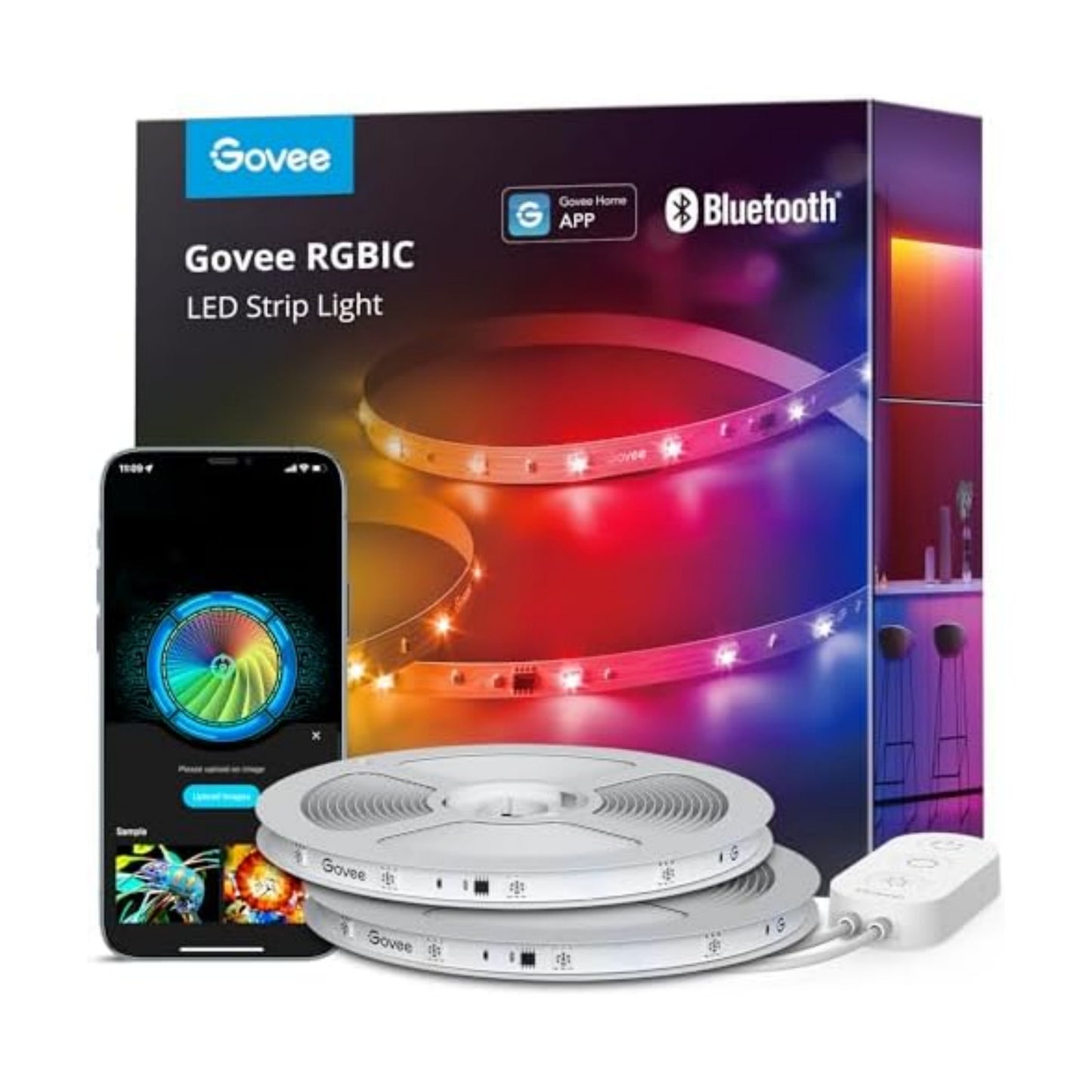 Govee 100ft RGBIC LED Strip Lights, LED Lights for Bedroom, APP Control