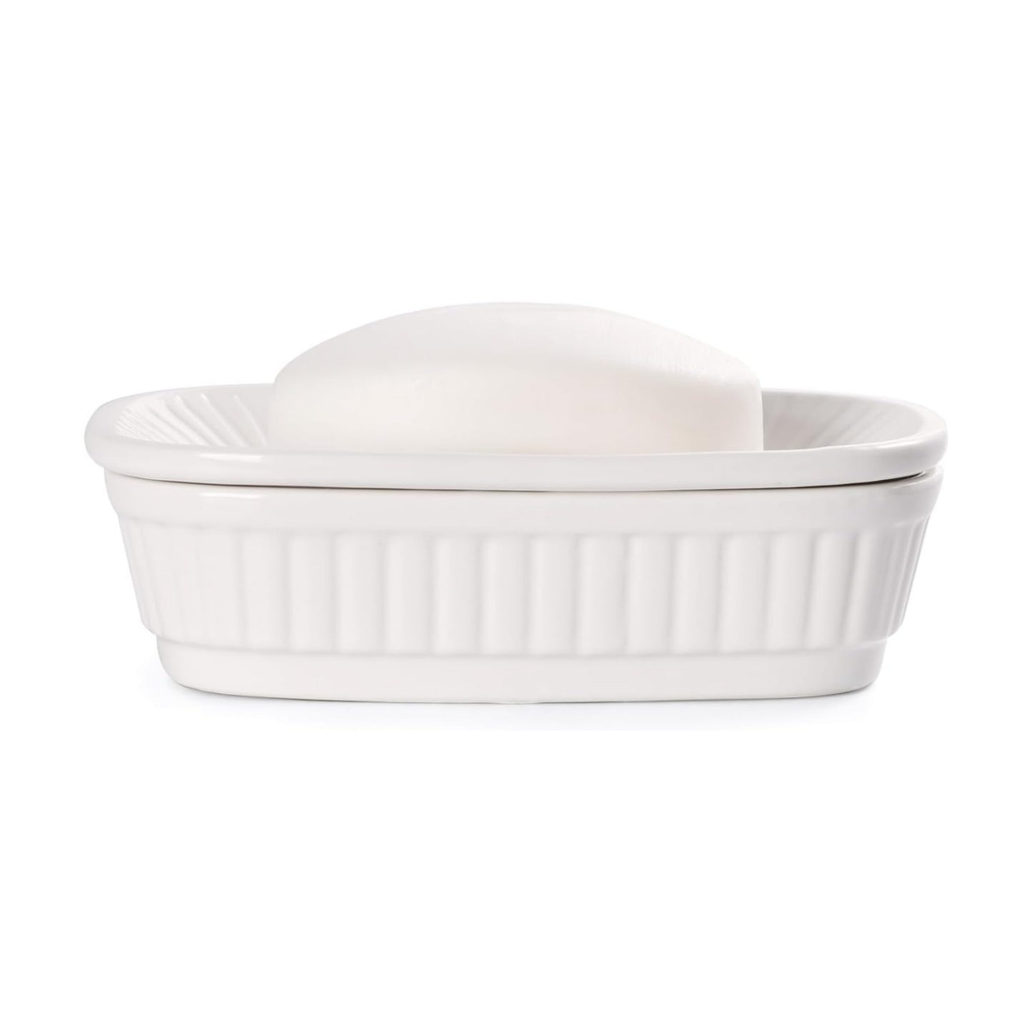 Self-draining Soap Holder / 01 Ceramic White