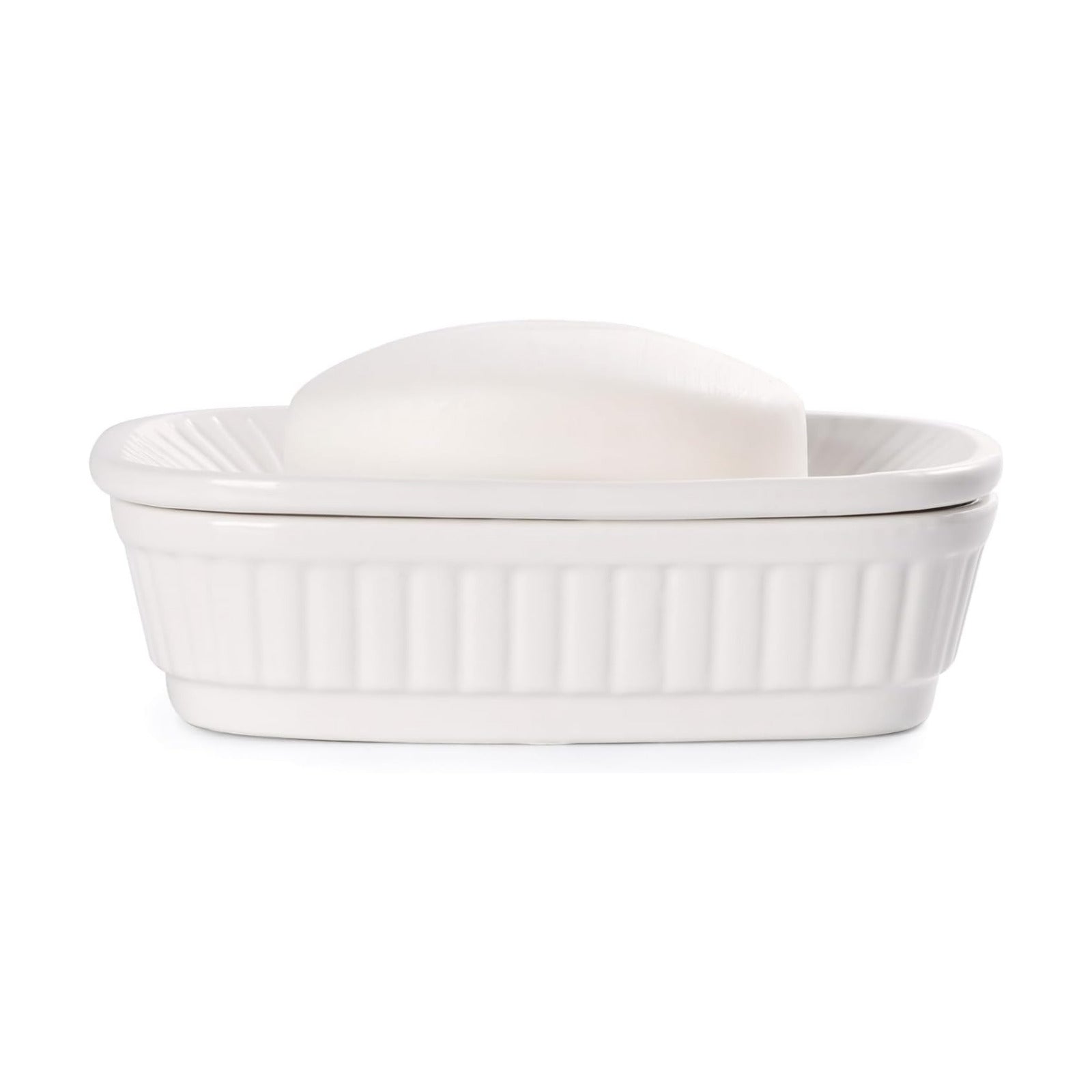 Self-draining Soap Holder / 01 Ceramic White