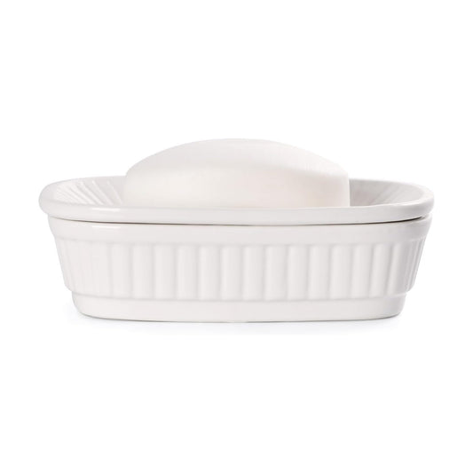 Self-draining Soap Holder / 01 Ceramic White