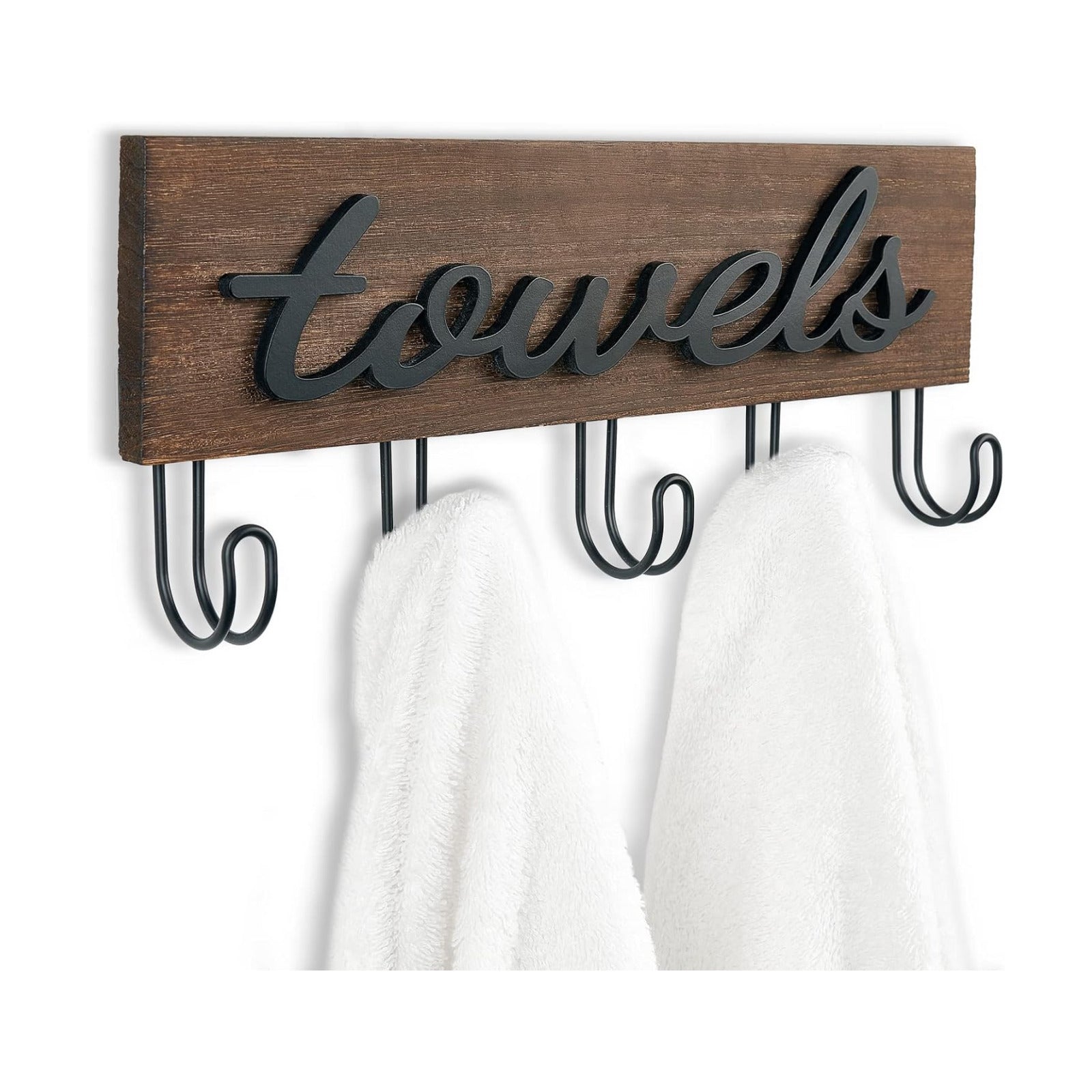 Towel Holder Wall Mounted Towel Racks / Brown / Small